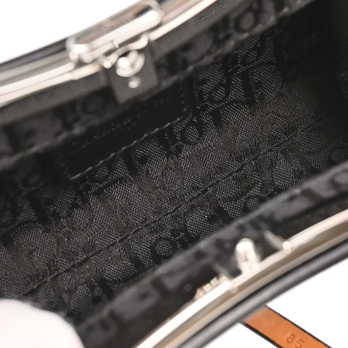 Christian Dior Black Leather Bondage Bum Bag #85