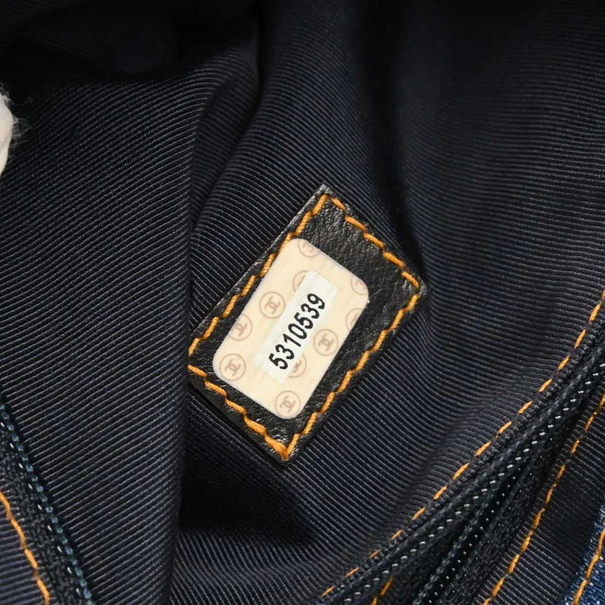 Chanel Blue Denim Chain Tote Handbag