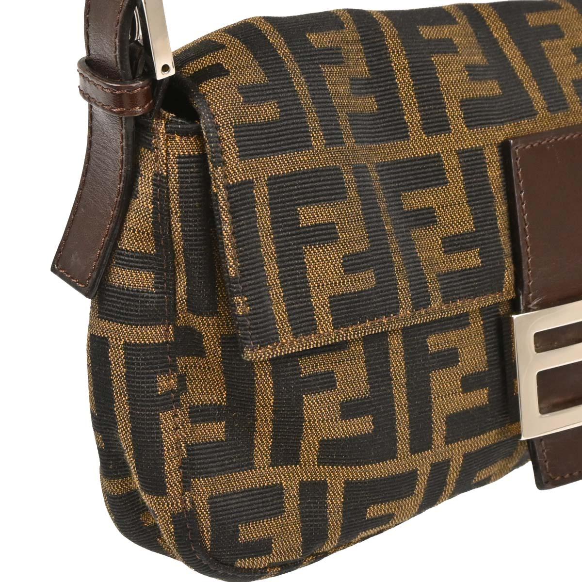 Fendi Brown Zucca Baguette Handbag