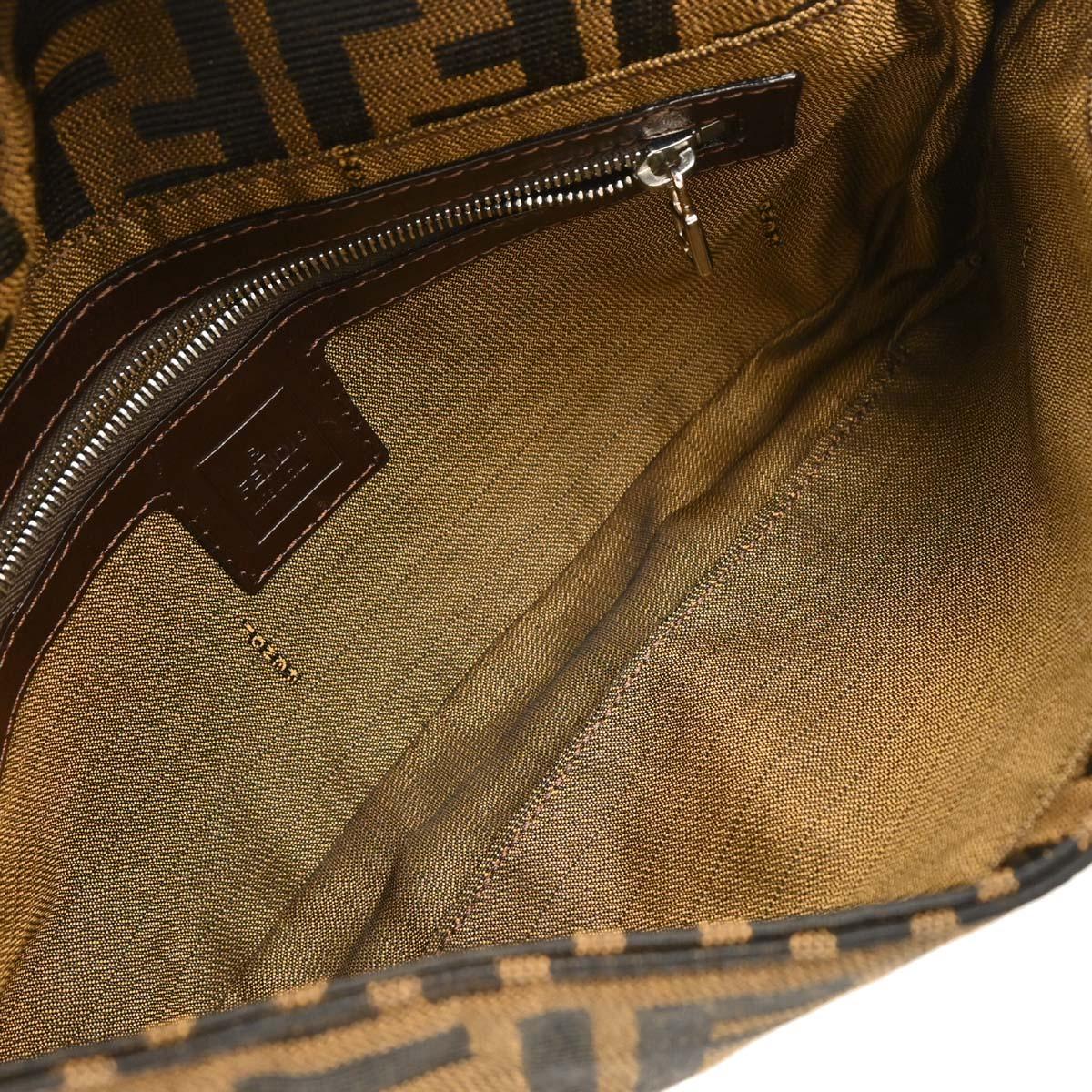 Fendi Brown Zucca Baguette Handbag
