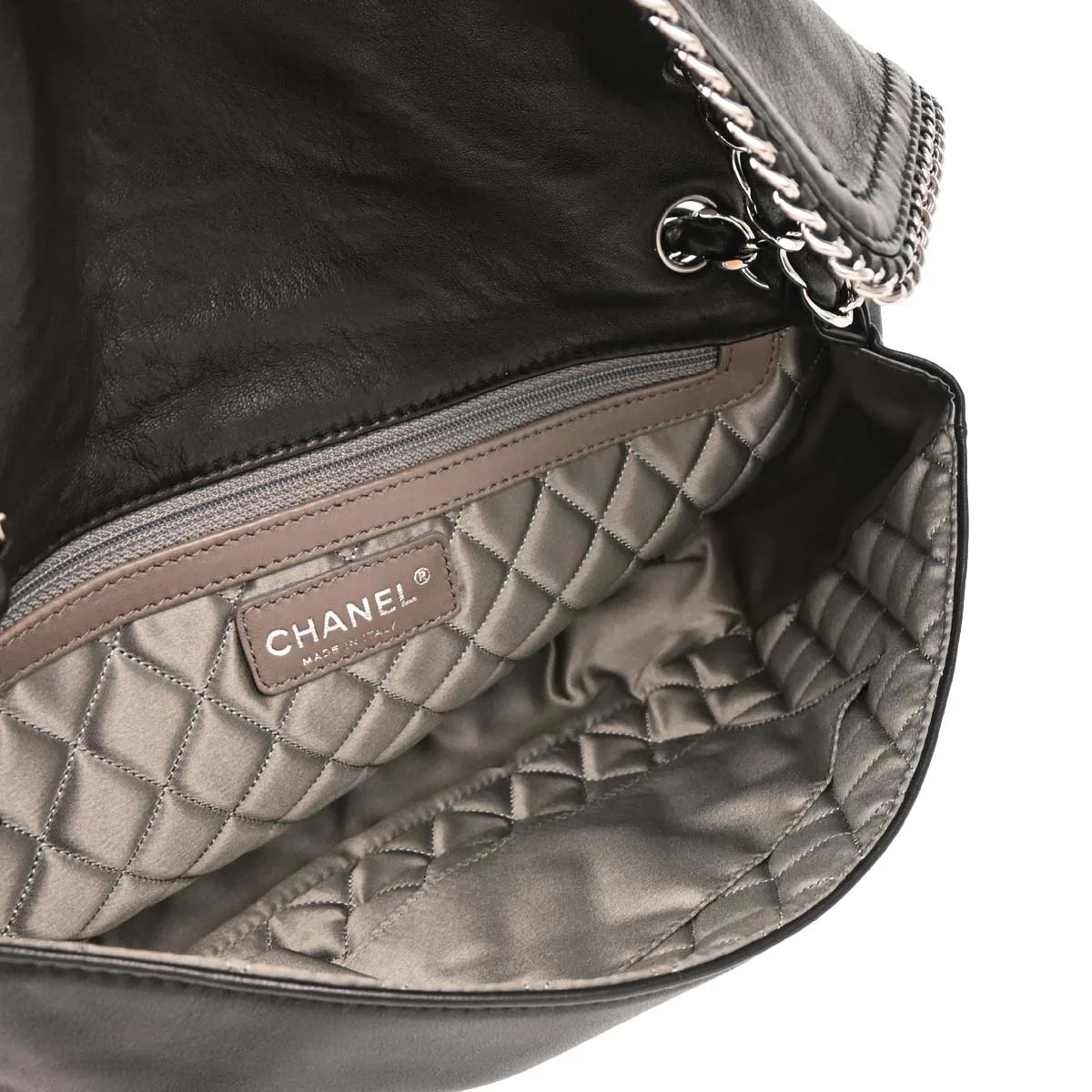 Chanel Black Calfskin Luxury Line Madison Flap Shoulder Bag