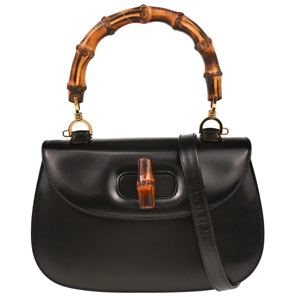 Gucci 1970-1990s Bamboo 2way Shoulder Handbag