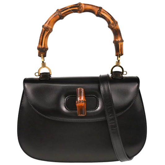 Gucci 1970-1990s Bamboo 2way Shoulder Handbag