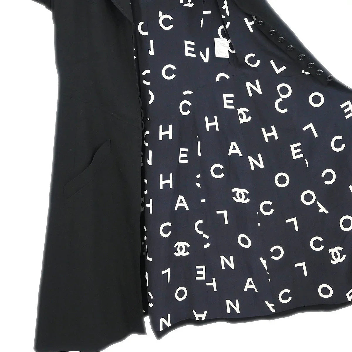 Chanel 1997 Short Sleeve Dress Black #38
