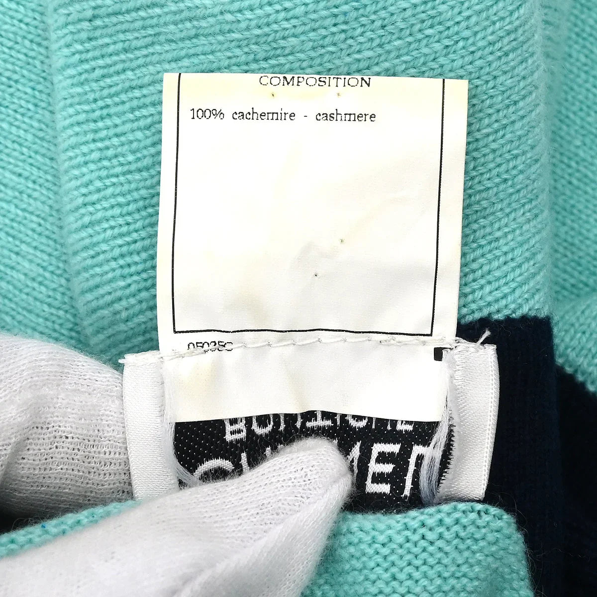 Chanel 1997 Sweater Knit Top Light Blue #40