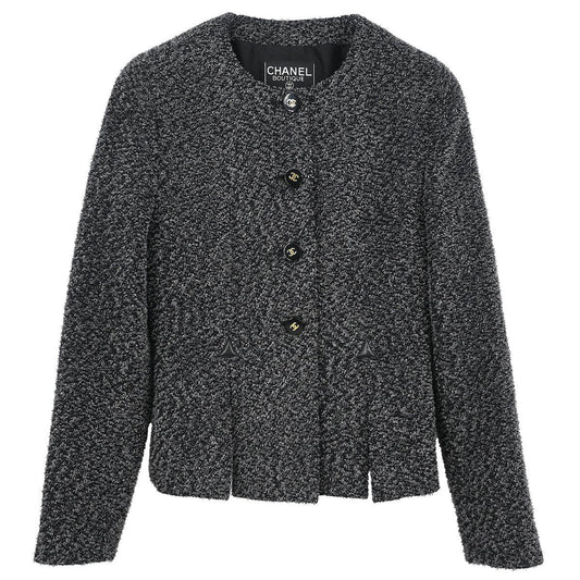Chanel 1994 Collarless Jacket Gray #36