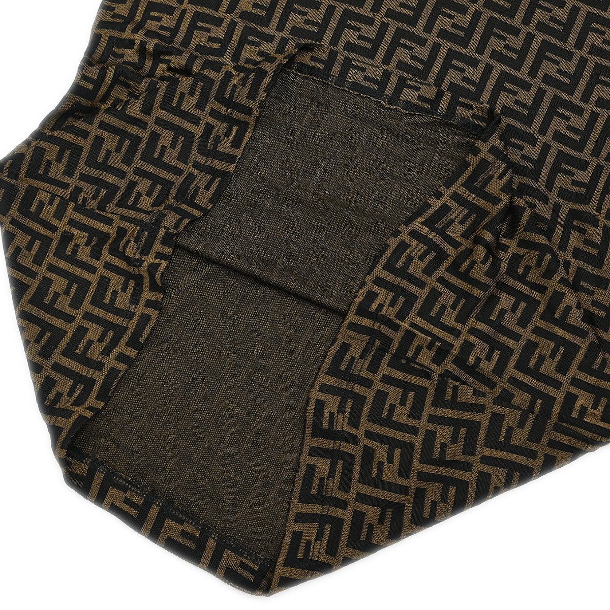Fendi Ensemble Cardigan Short Sleeve Top Zucca Brown #46