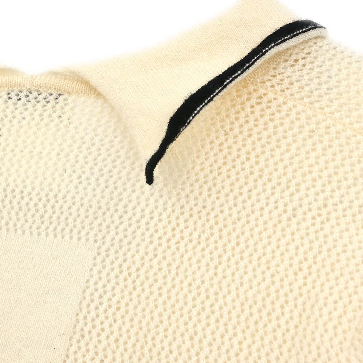 Chanel 2001 Short Sleeve Sweater Knit Top White #38