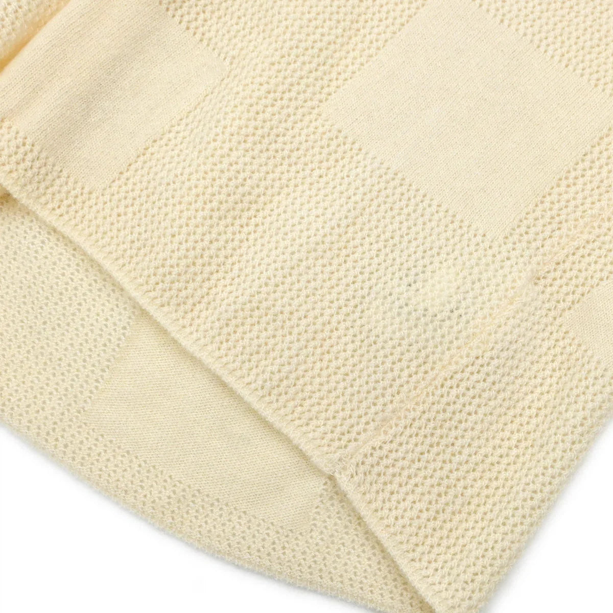 Chanel 2001 Short Sleeve Sweater Knit Top White #38