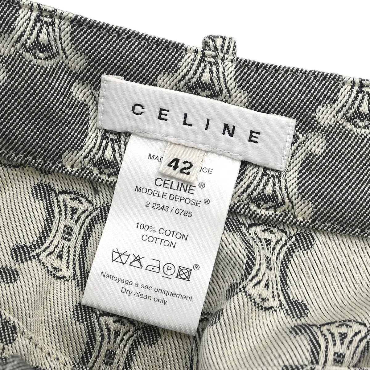 Celine Skirt Macadam Denim Gray #42