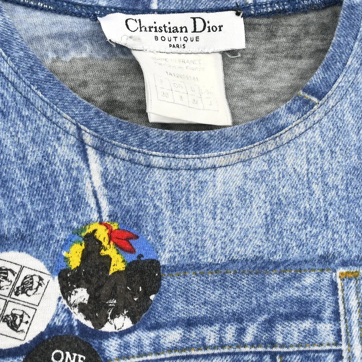 Christian Dior 2001 Long Sleeve T-shirt Top Blue #36