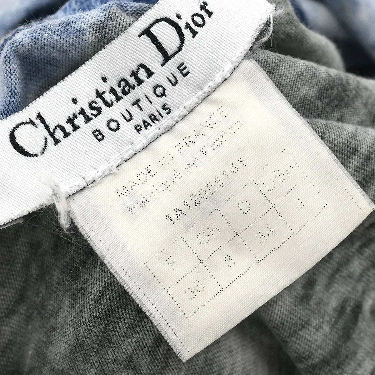 Christian Dior 2001 Long Sleeve T-shirt Top Blue #36