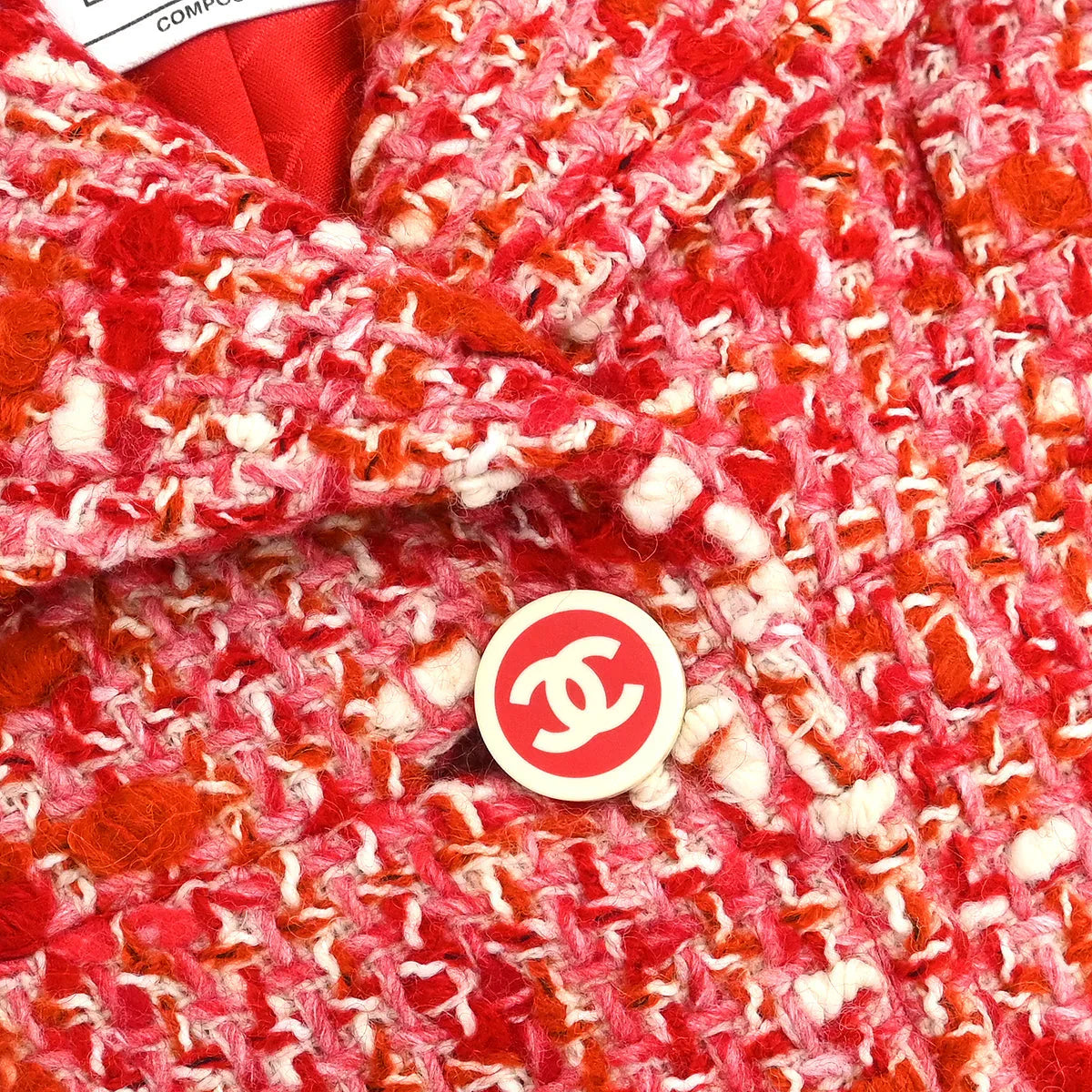 Chanel 2001 Setup Suit Jacket Skirt Red #40