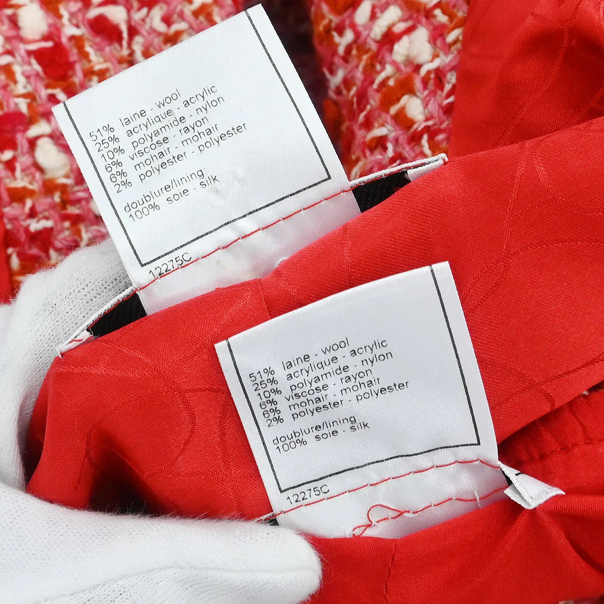 Chanel 2001 Setup Suit Jacket Skirt Red #40