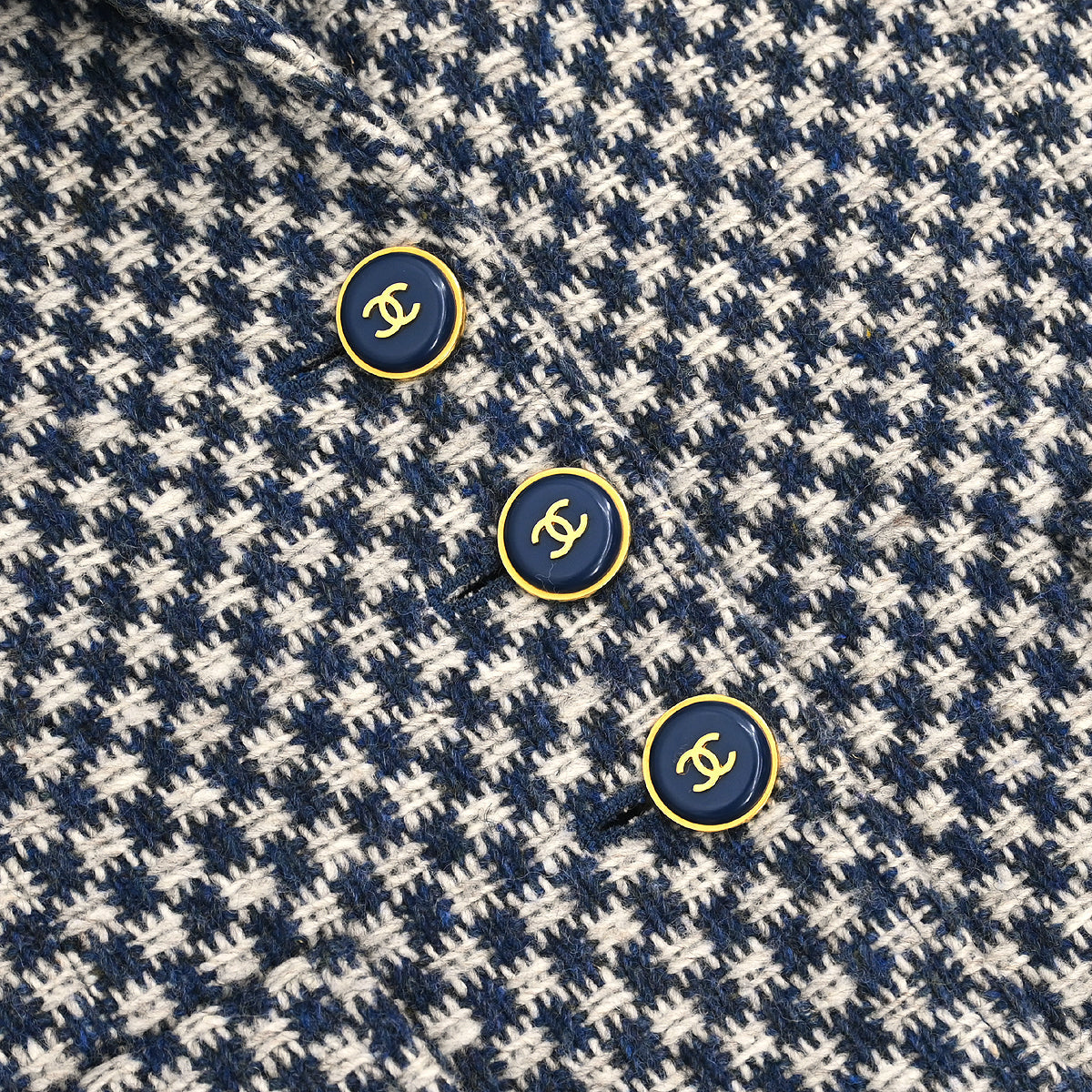 Chanel 1995 Single Breasted Jacket Navy #40