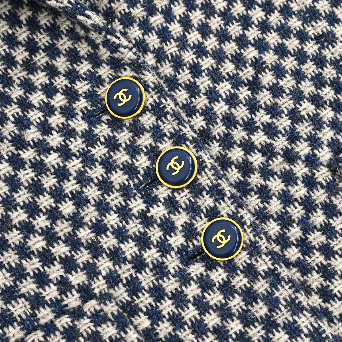 Chanel 1995 Single Breasted Jacket Navy #40