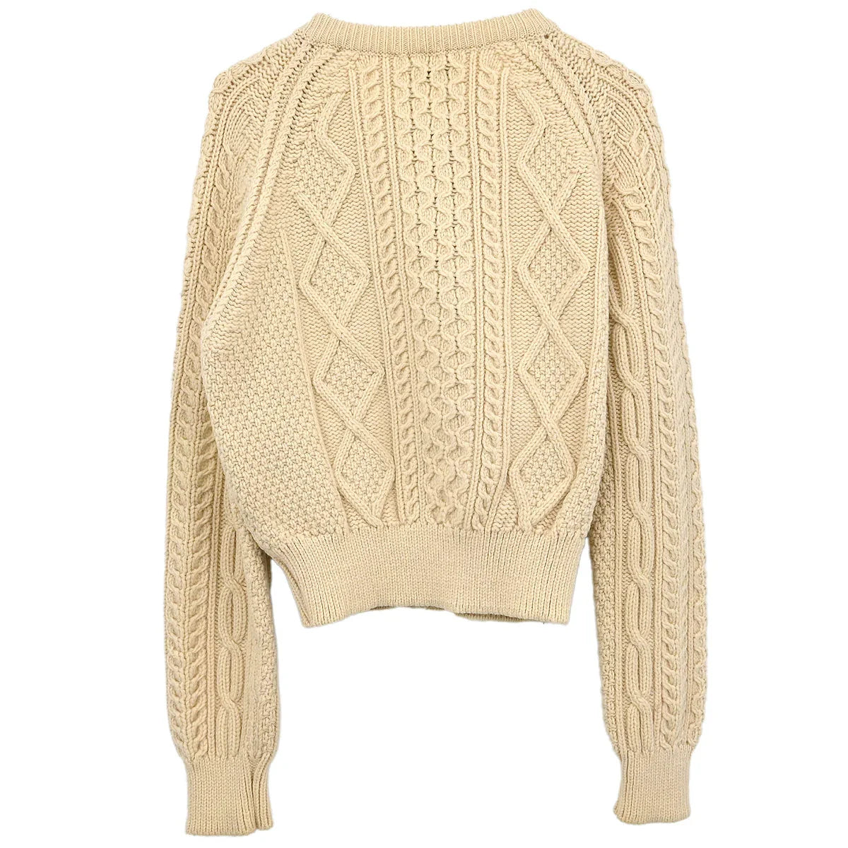 Chanel Cardigan Fisherman Sweater White