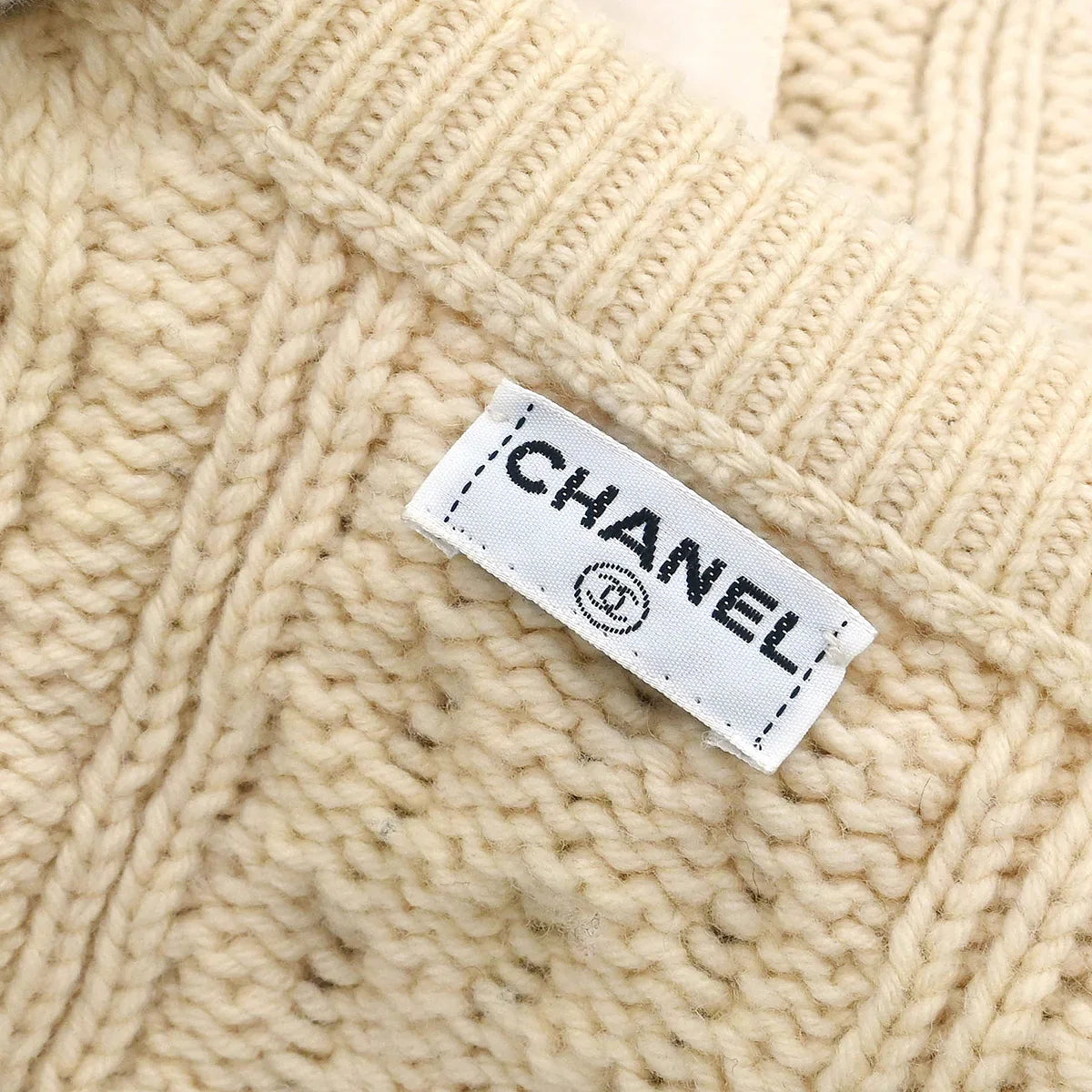 Chanel Cardigan Fisherman Sweater White