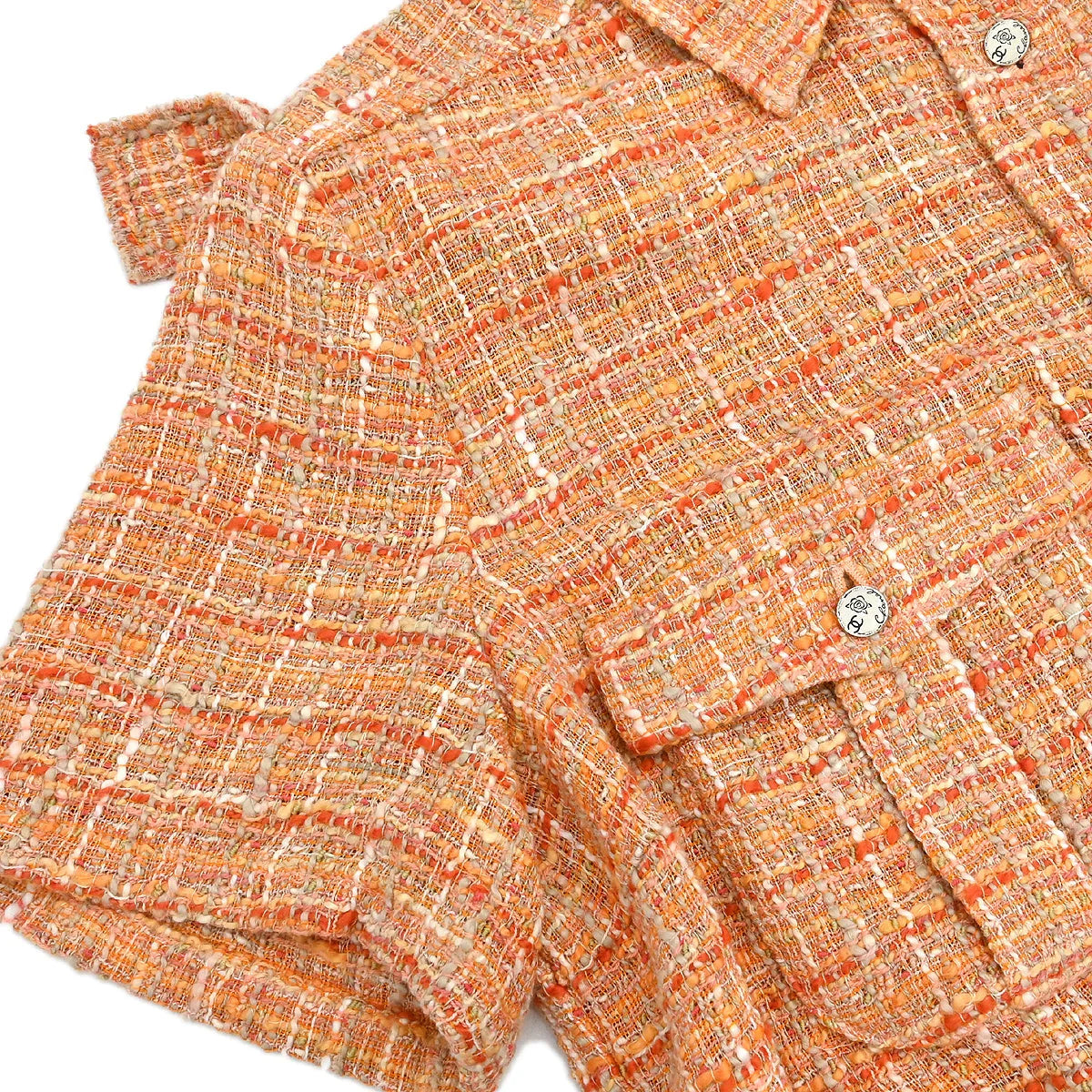 Chanel 2006 Sport Line Single Breasted Short Sleeve Jacket Orange #42