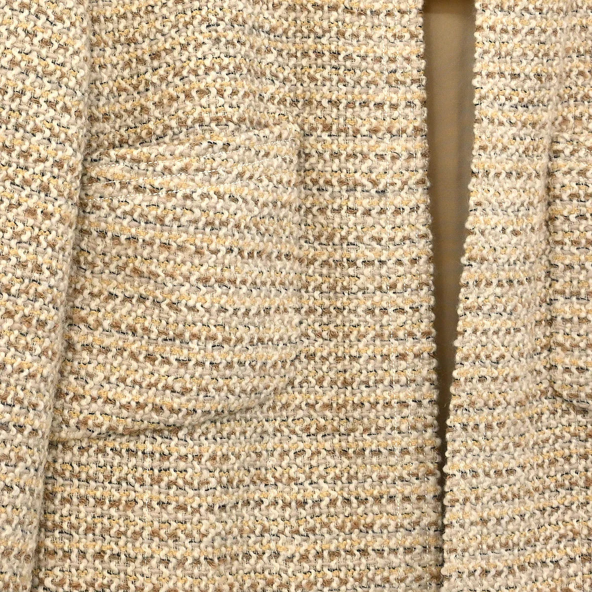 Chanel Setup Suit Jacket Skirt Beige #36