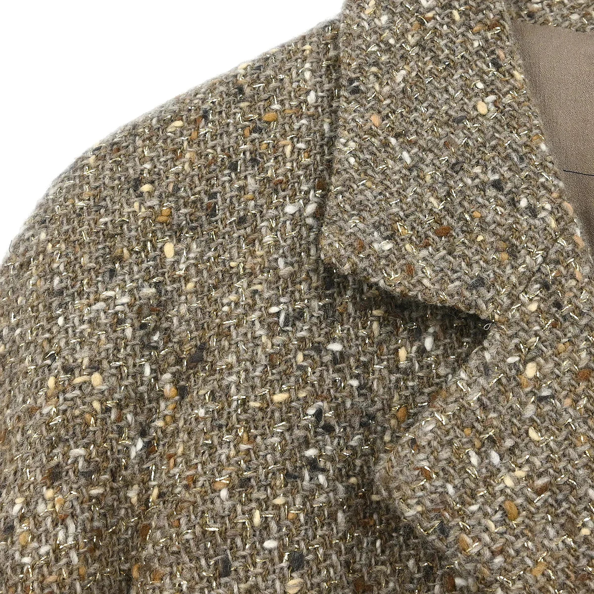 Chanel 1999 Setup Suit Jacket Skirt Brown #38