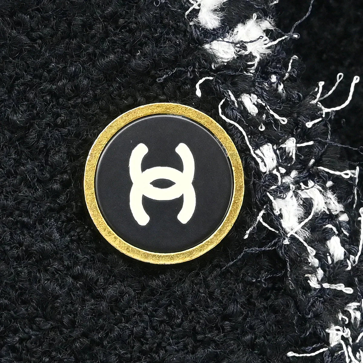 Chanel Single Breasted Jacket Black