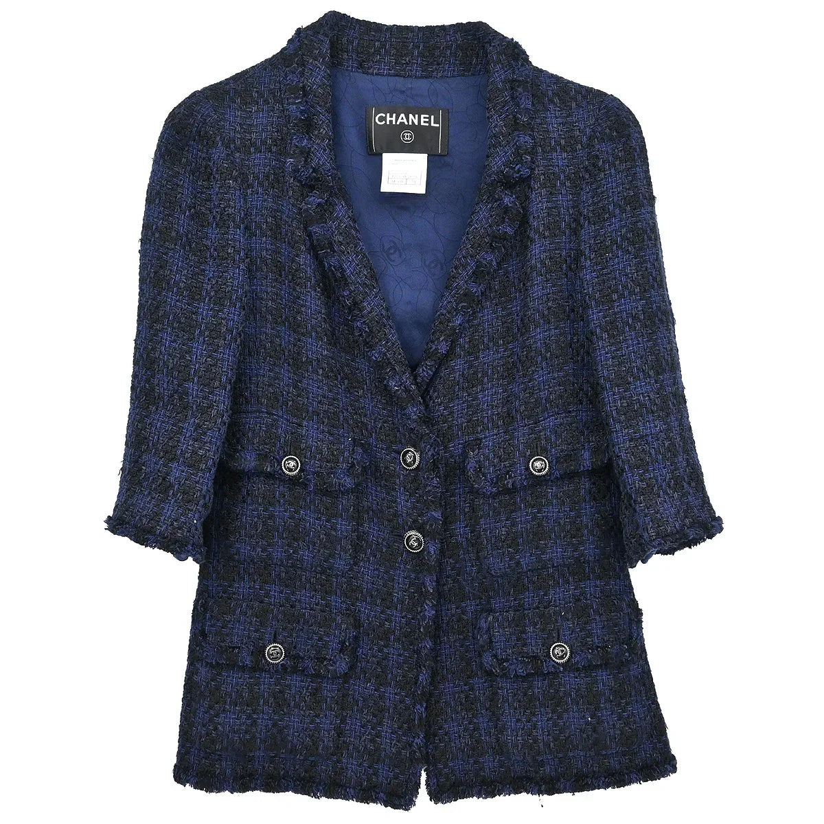 Chanel 2007 Single Breasted Jacket Navy #34