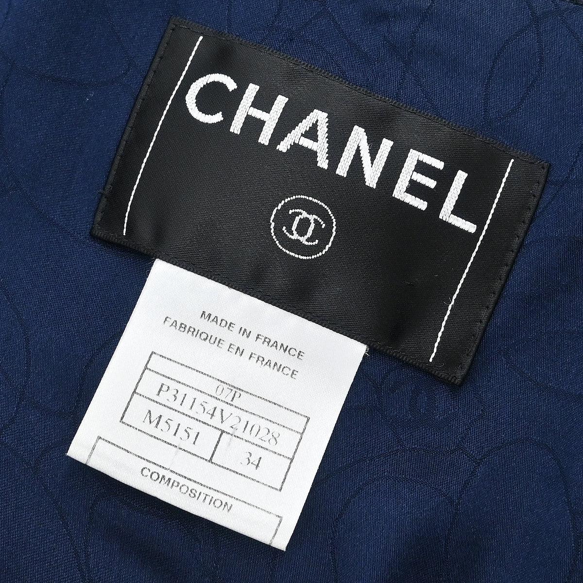 Chanel 2007 Single Breasted Jacket Navy #34