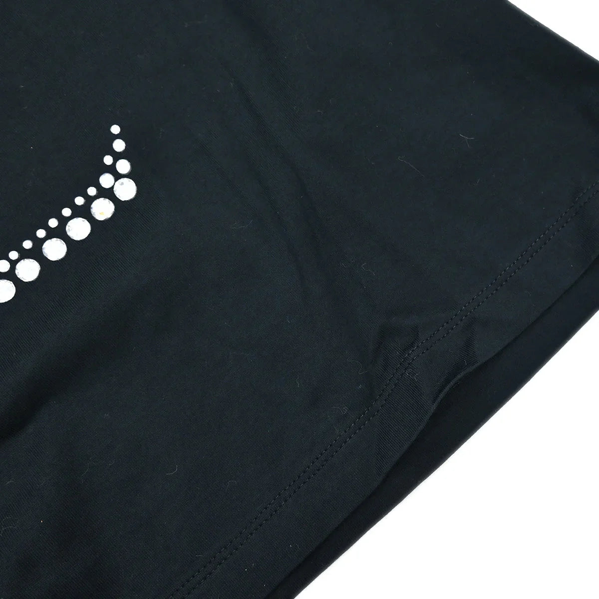 Yves Saint Laurent T-shirt Top Rhinestone Black #S