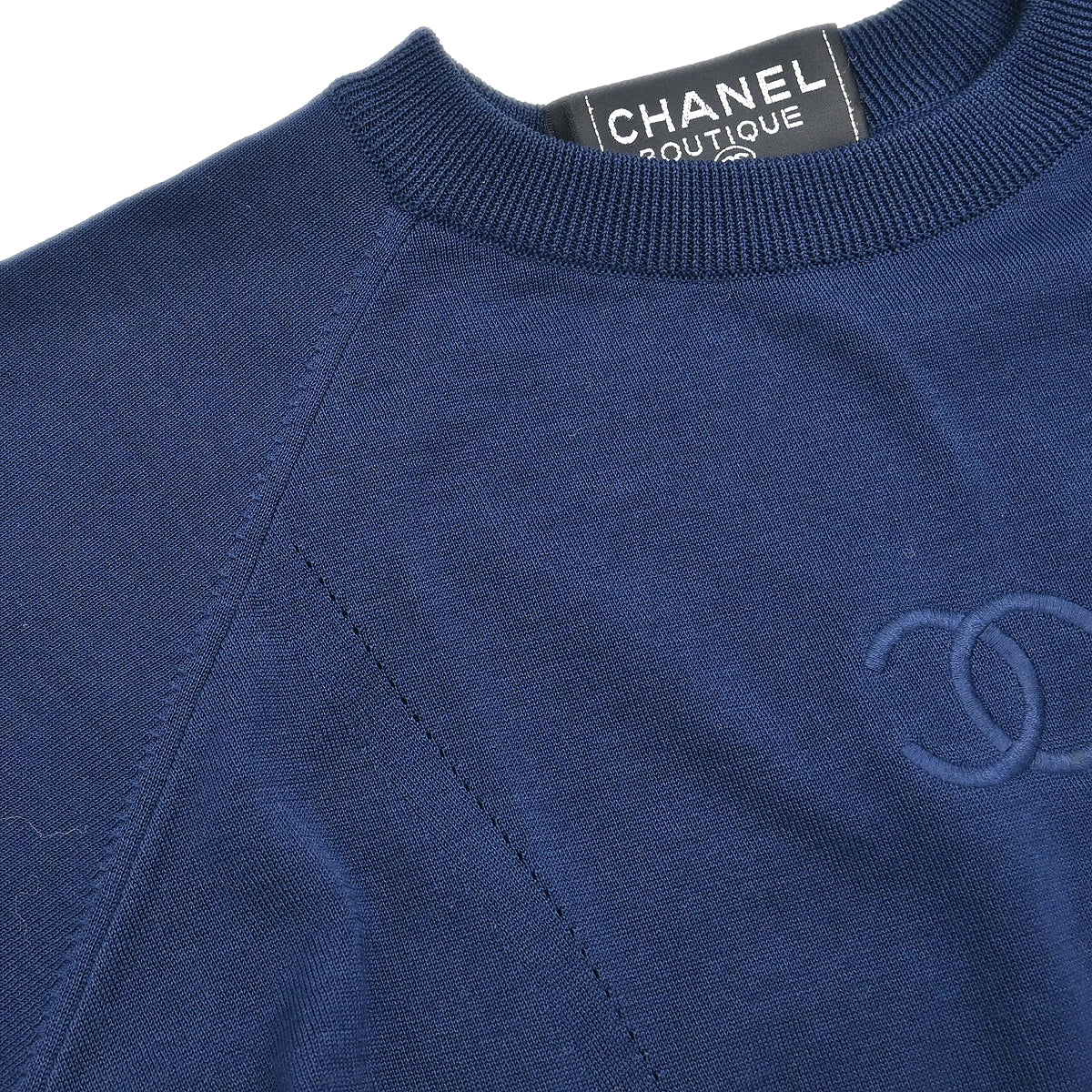 Chanel Short Sleeve T-shirt Top Navy #40