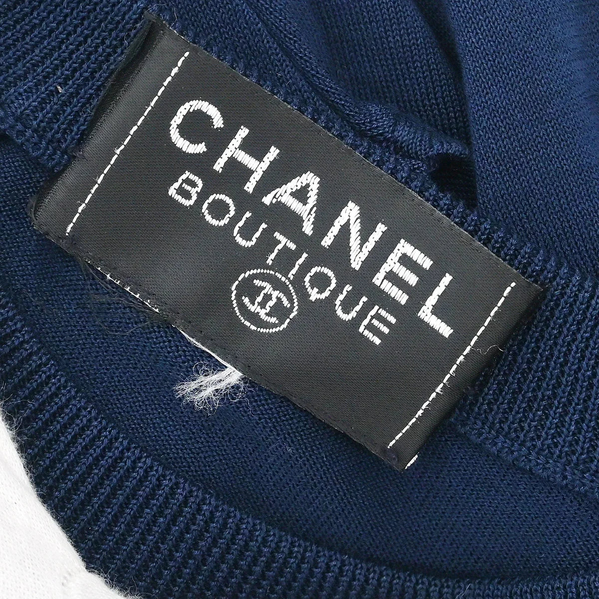 Chanel Short Sleeve T-shirt Top Navy #40