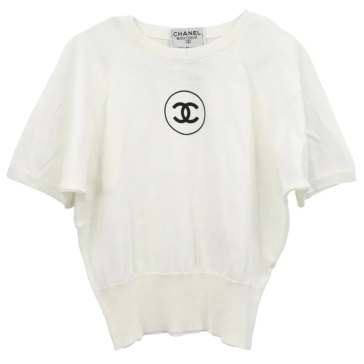Chanel Short Sleeve Top White #40