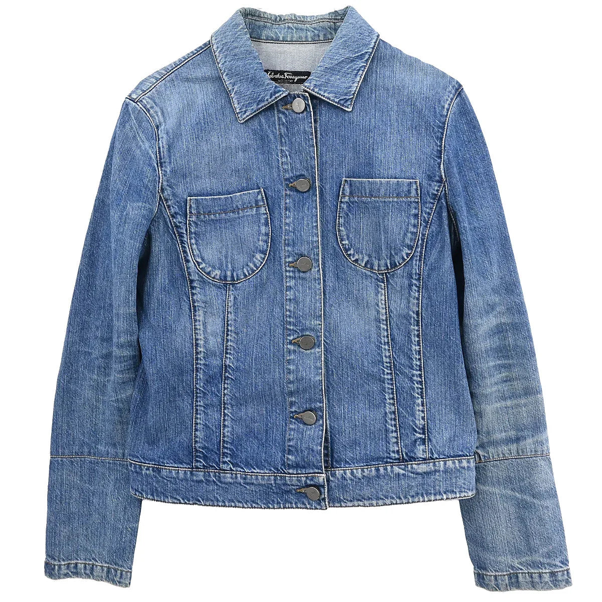 Salvatore Ferragamo Single Breasted Denim Jacket Blue #42