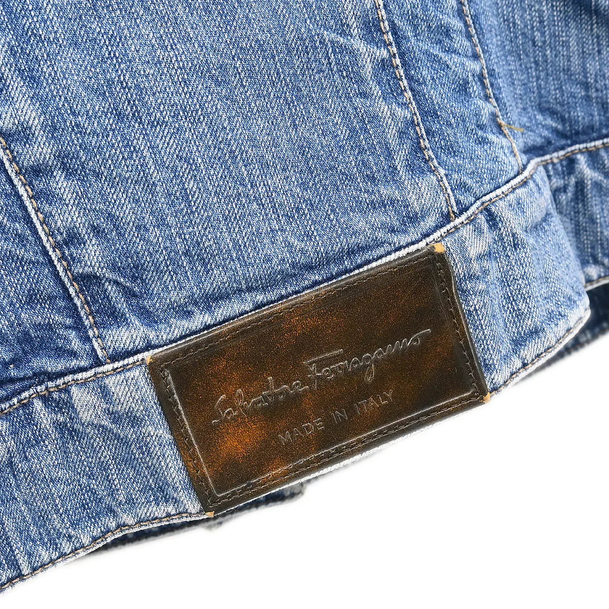 Salvatore Ferragamo Single Breasted Denim Jacket Blue #42