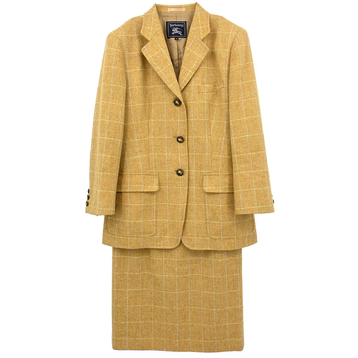 Burberrys Setup Suit Jacket Skirt Beige #42 #40