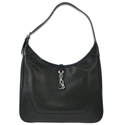 Hermes Black Evergrain Trim 31 Shoulder Bag