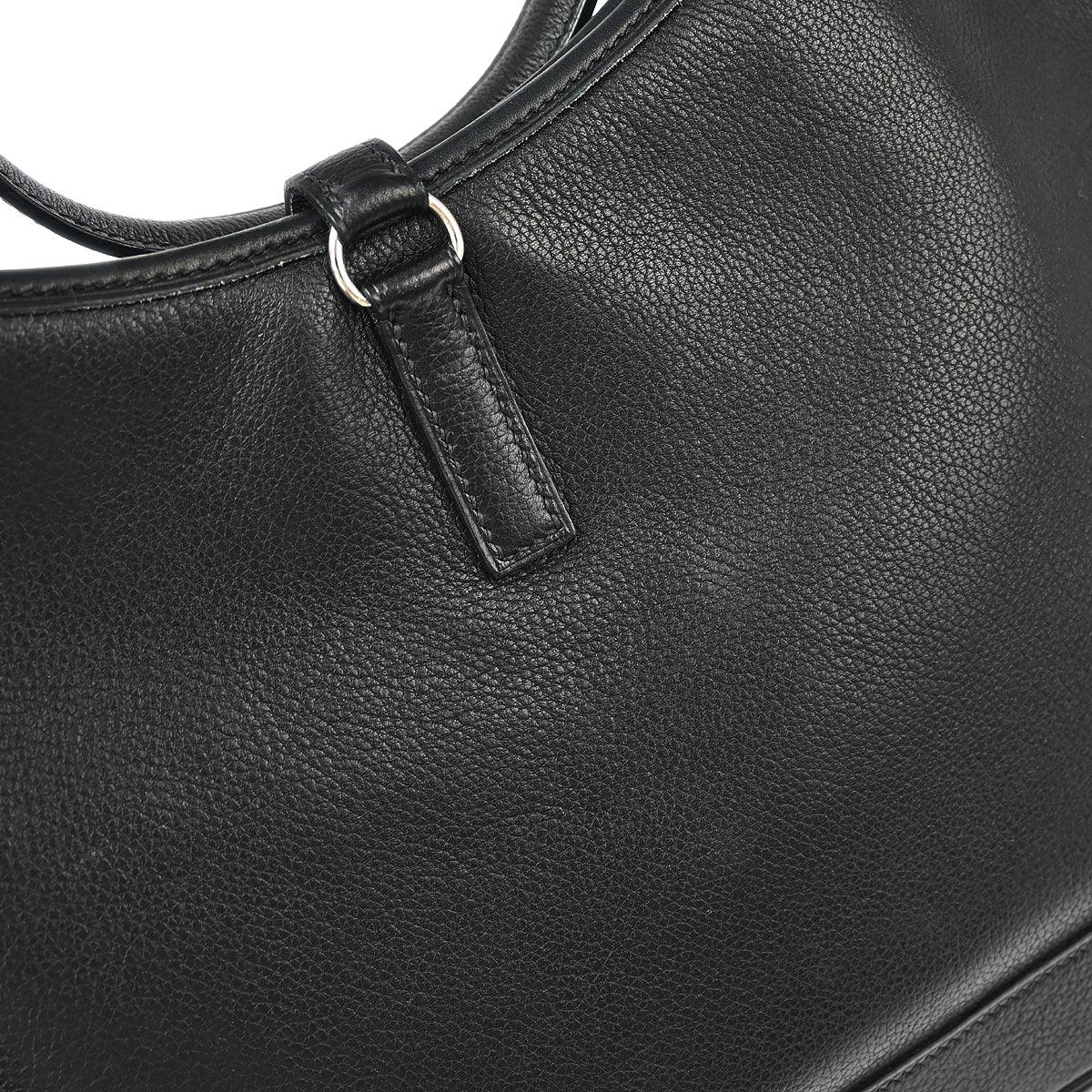 Hermes Black Evergrain Trim 31 Shoulder Bag