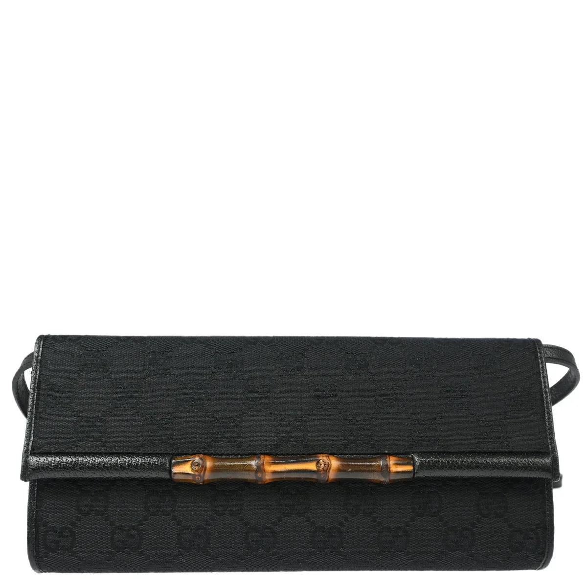 Gucci Black GG Bamboo Shoulder Bag