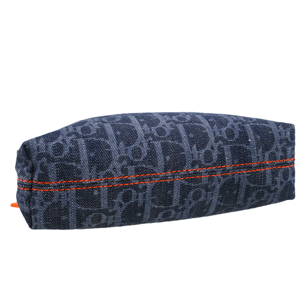 Christian Dior Navy Canvas Flight Trotter Cosmetic Pouch Bag