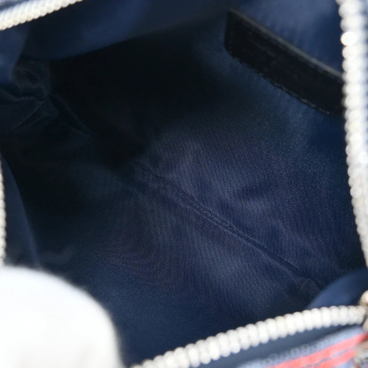 Christian Dior Navy Canvas Flight Trotter Cosmetic Pouch Bag