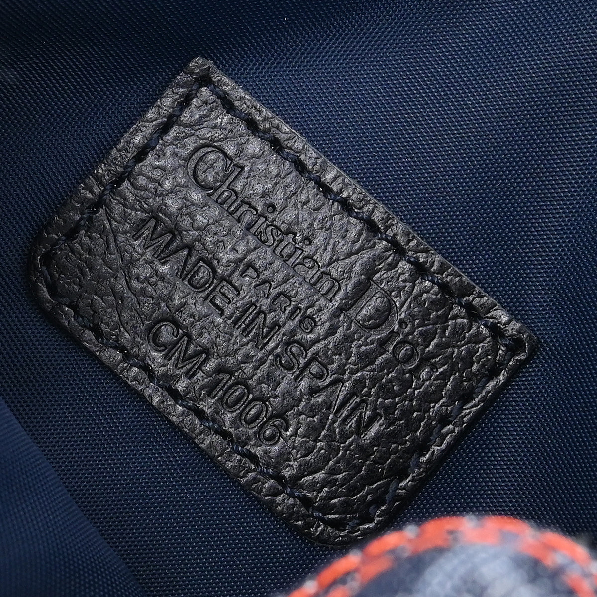 Christian Dior Navy Canvas Flight Trotter Cosmetic Pouch Bag