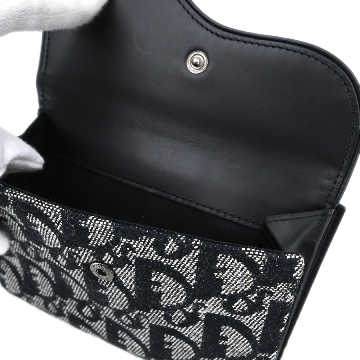 Christian Dior 2003 Black Trotter Wallet 01LU1013