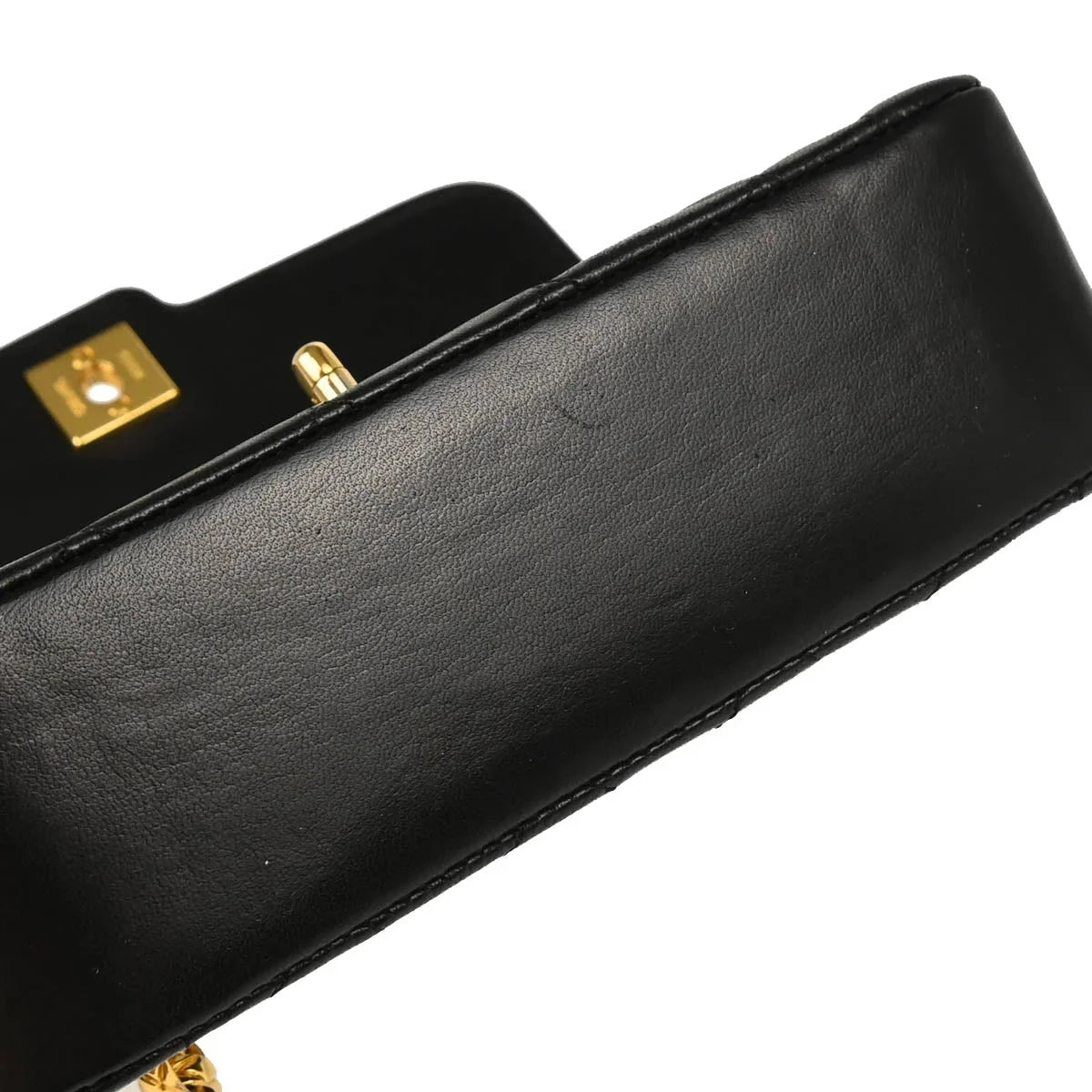 Chanel 1989-1991 Black Lambskin Shoulder Bag