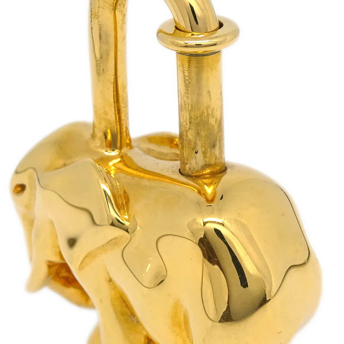 Hermes 1988 Elephant Cadena Gold Small Good