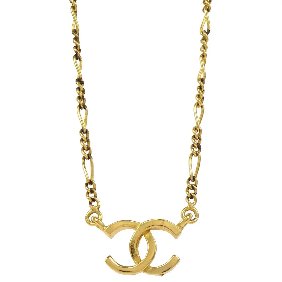 Chanel Gold CC Chain Pendant Necklace 1982