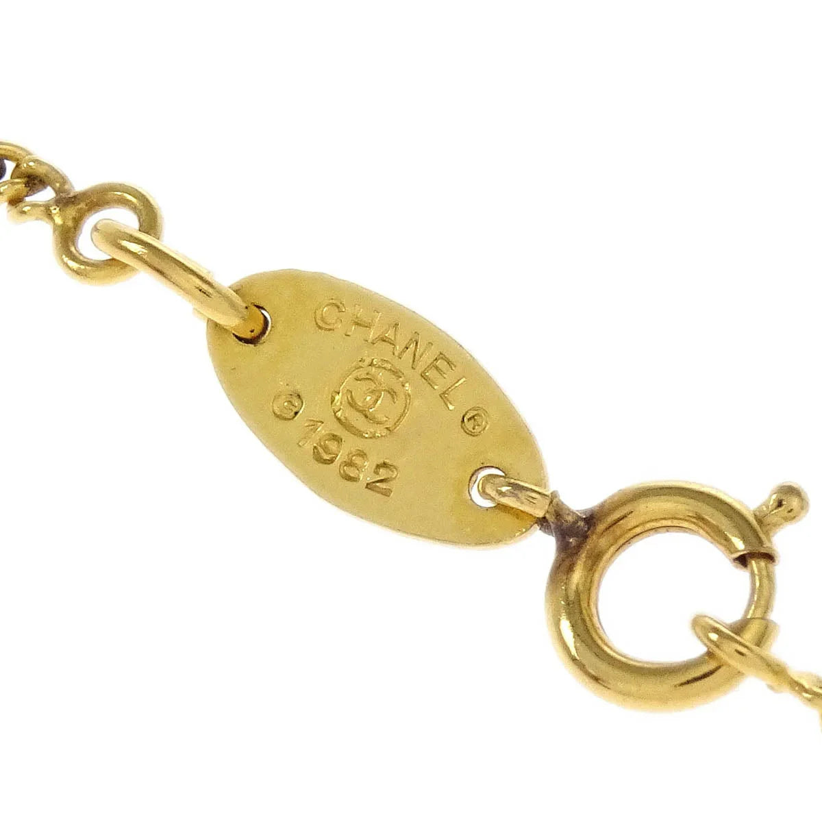 Chanel Gold CC Chain Pendant Necklace 1982