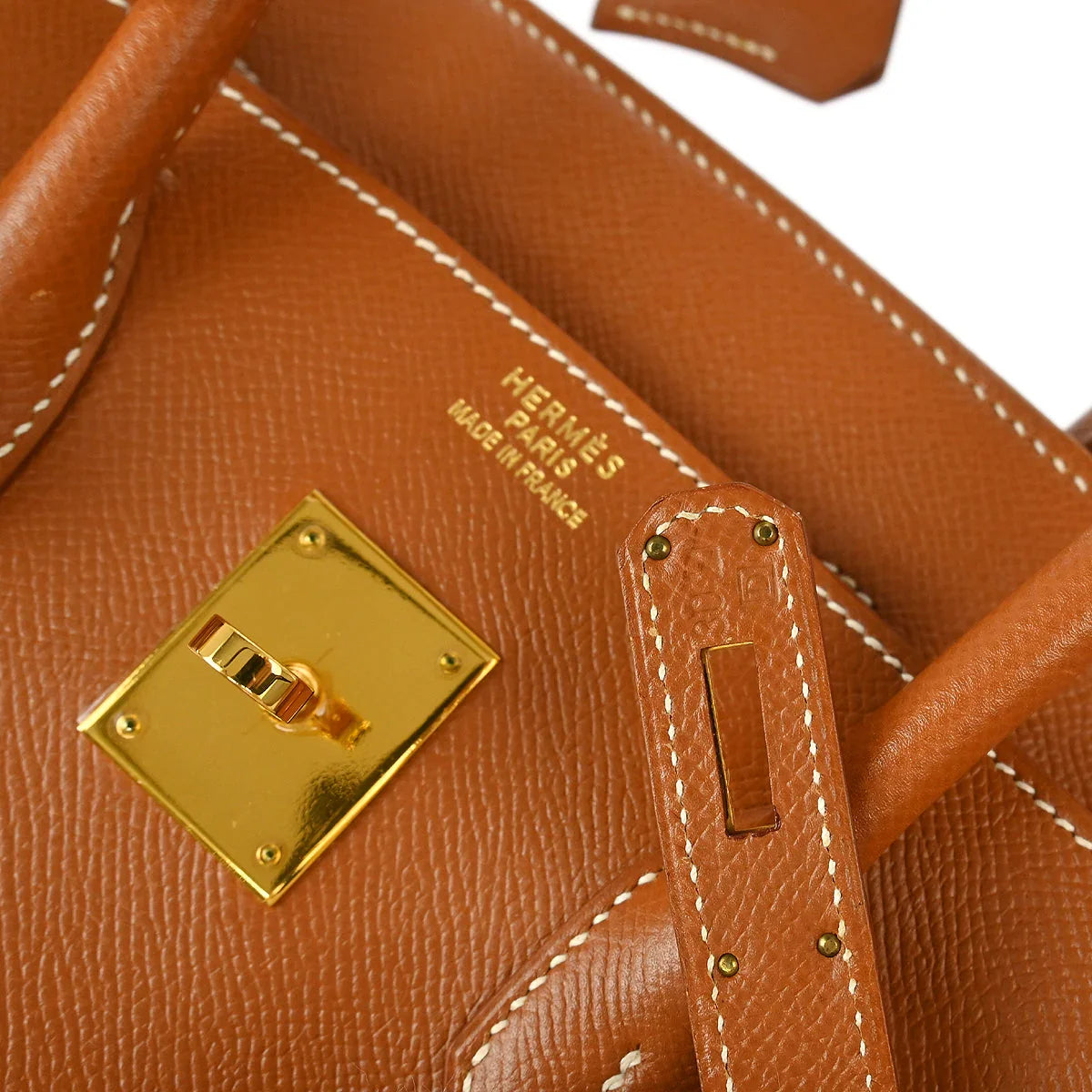 Hermes 2000 Gold Courchevel Birkin 35 Handbag