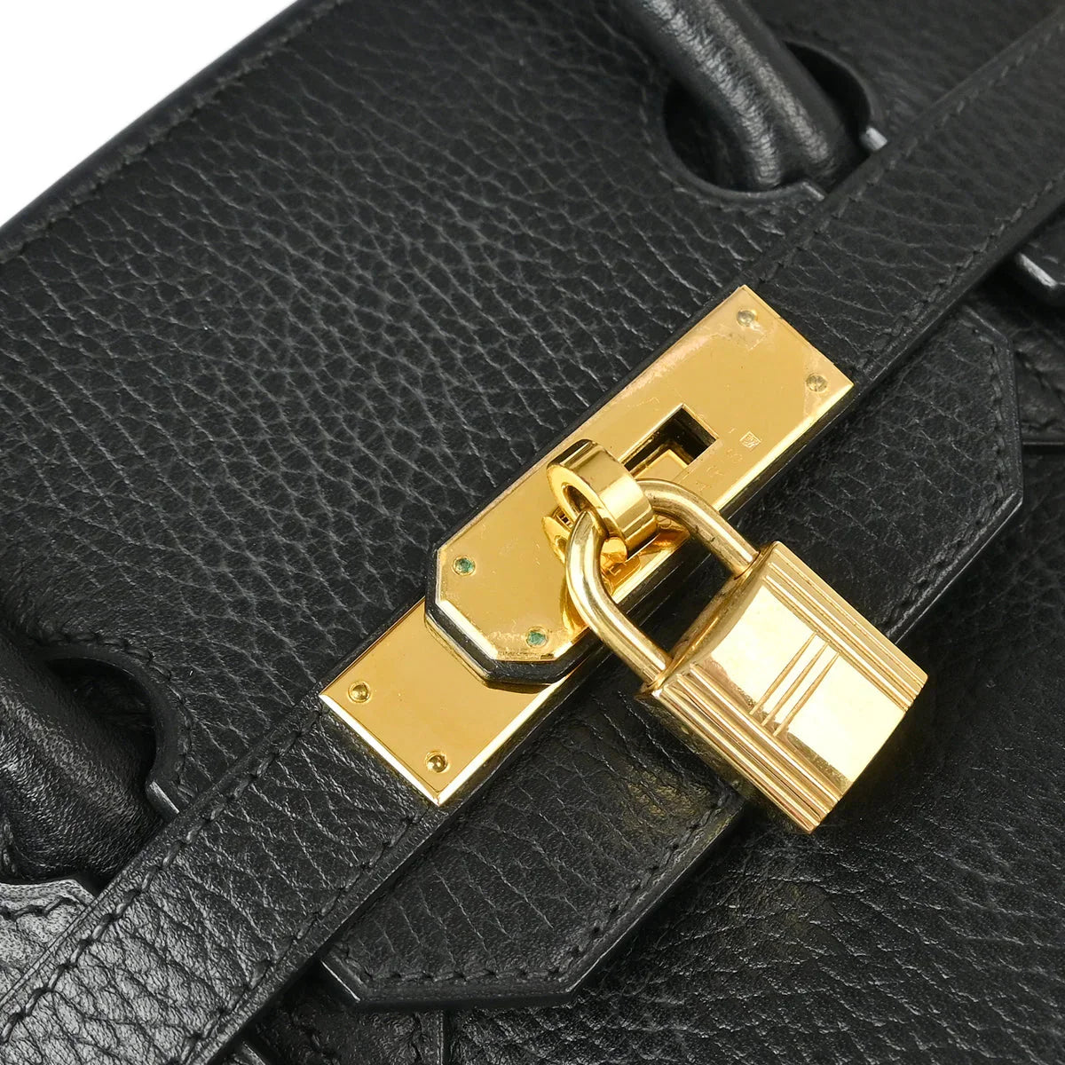 Hermes 1999 Black Ardennes Birkin 35 Handbag
