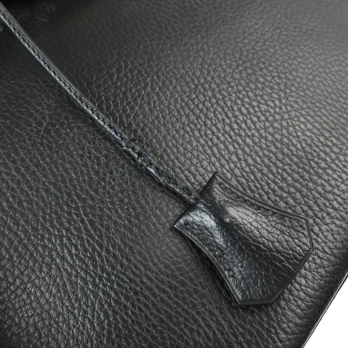 Hermes 1999 Black Ardennes Birkin 35 Handbag