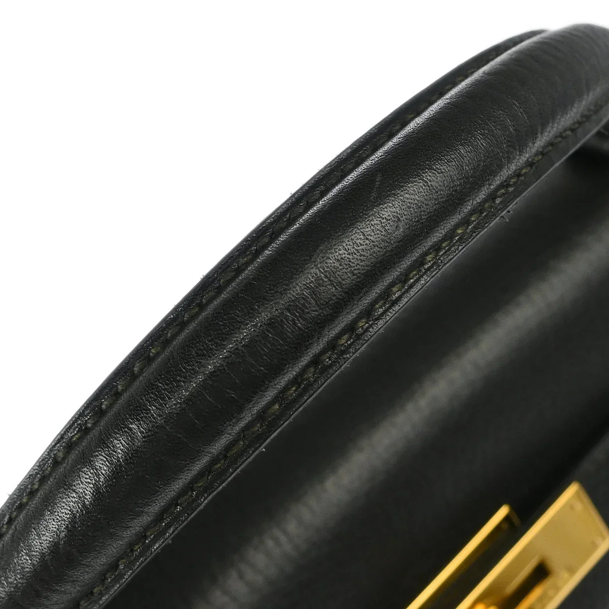 Hermes Black Ardennes Kelly 32 Sellier Handbag